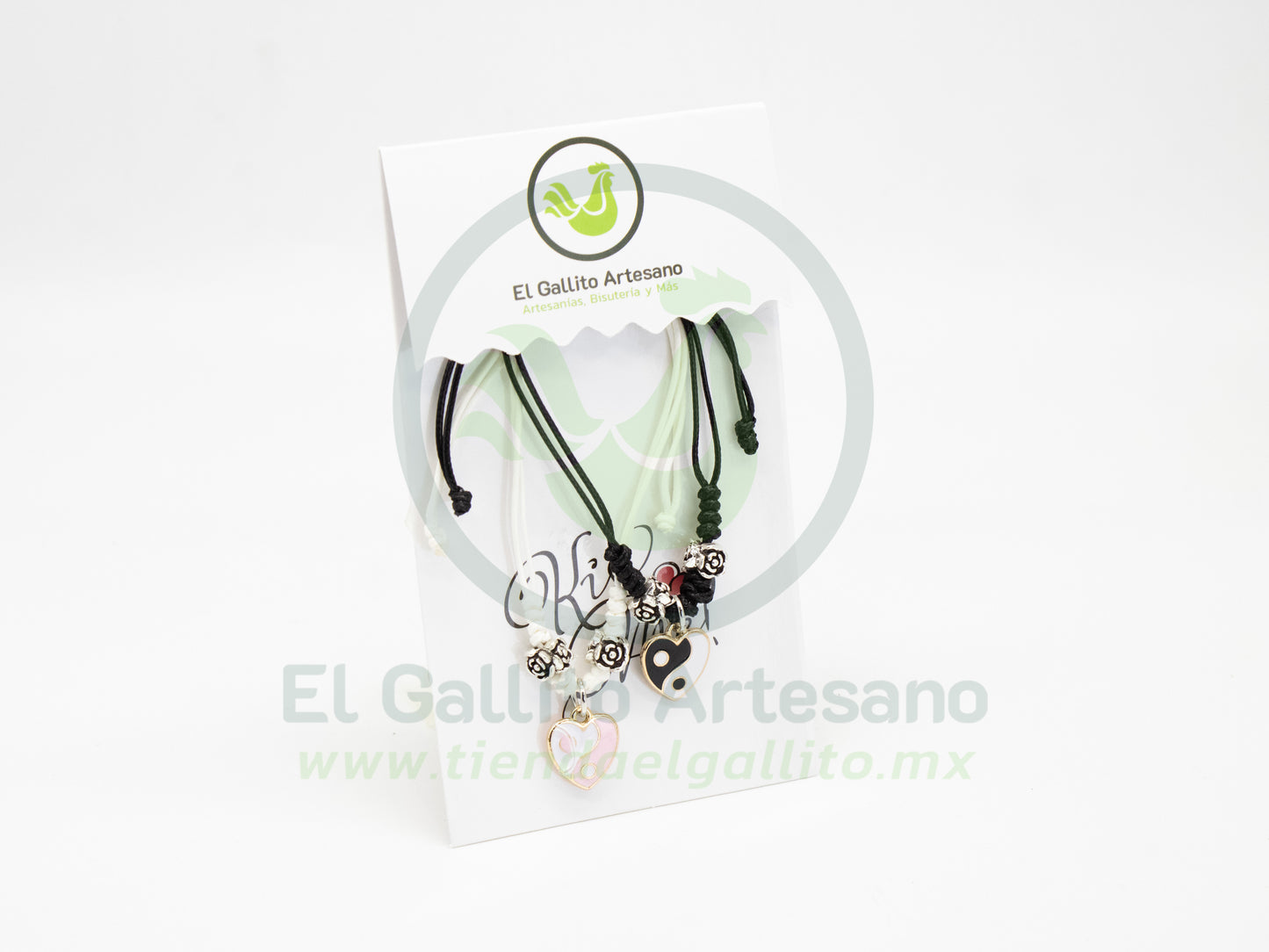 Pulsera Pareja MD28 | Corazones Ying Yang