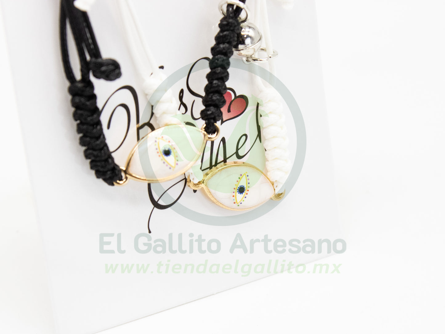 Pulsera Pareja MD29 | Ojo Blanco Óvalo