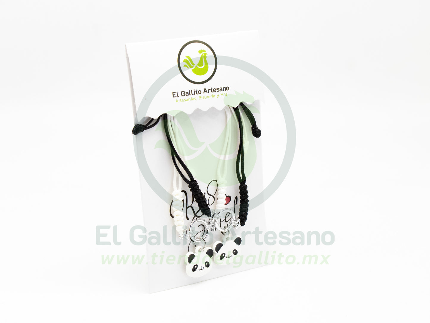 Pulsera Pareja MD32 | Pandas Cabezas