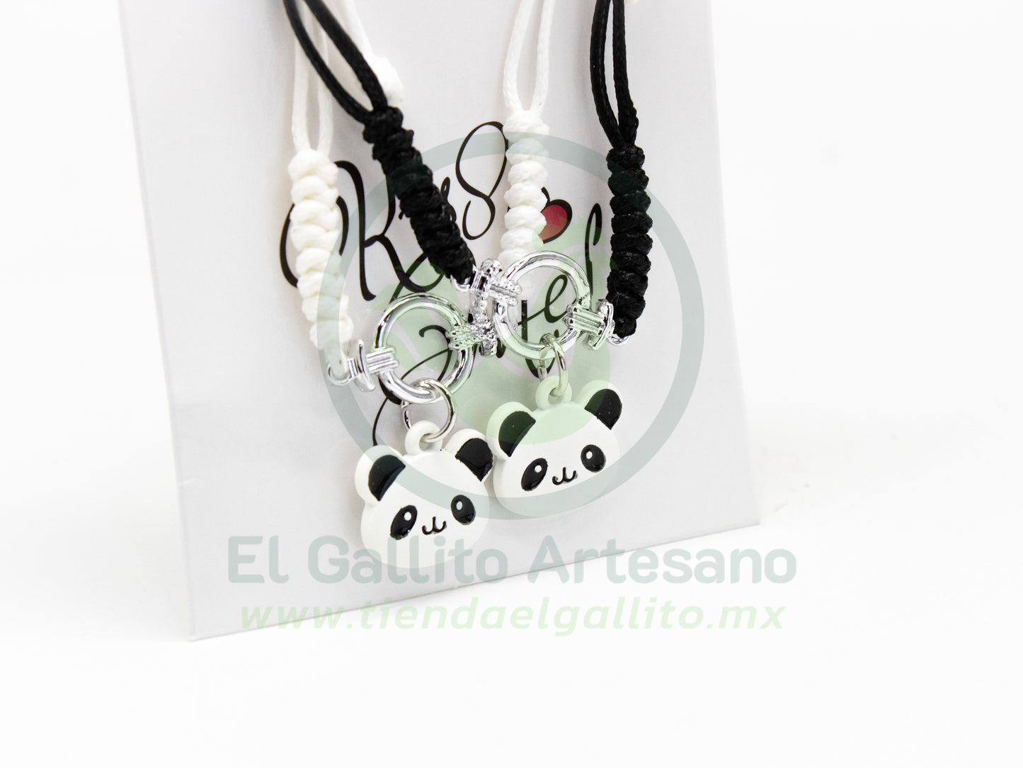 Pulsera Pareja MD32 | Pandas Cabezas