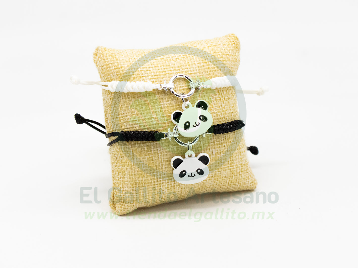 Pulsera Pareja MD32 | Pandas Cabezas