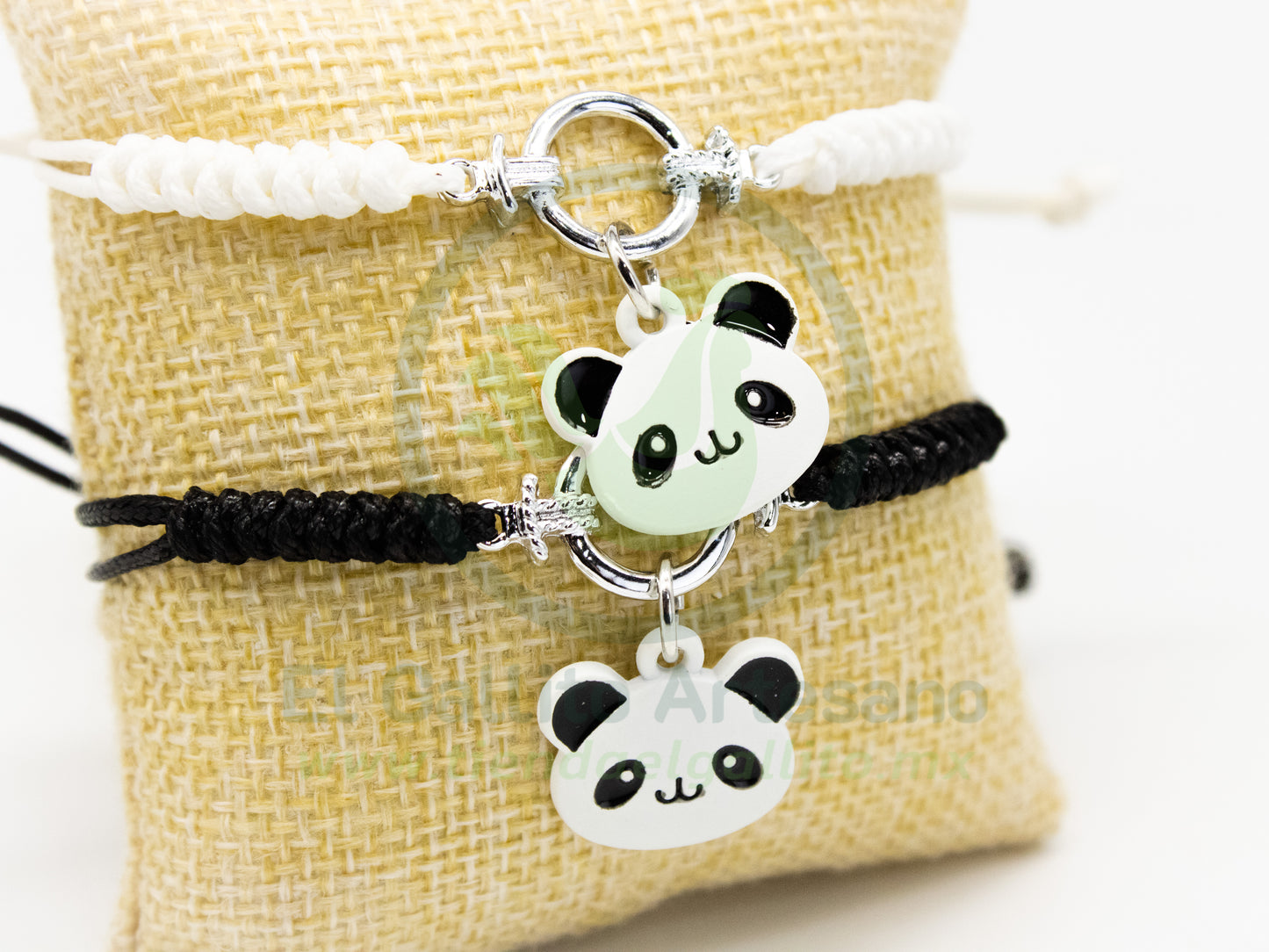 Pulsera Pareja MD32 | Pandas Cabezas