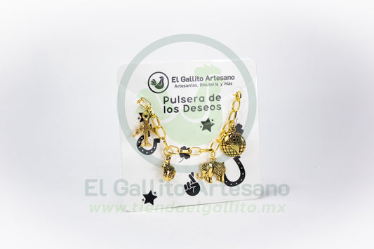 Pulsera XH #03 Deseos Dorada