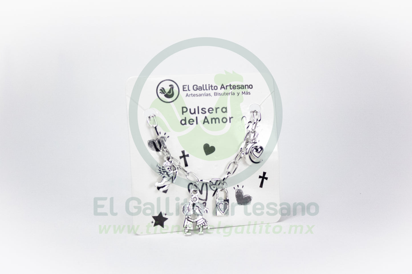 Pulsera XH #06 Amor Niquelada