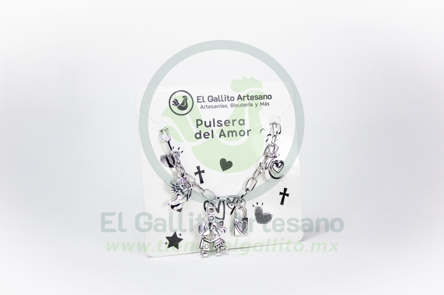 Pulsera XH #06 Amor Niquelada