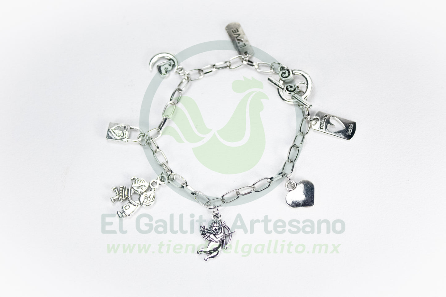 Pulsera XH #06 Amor Niquelada