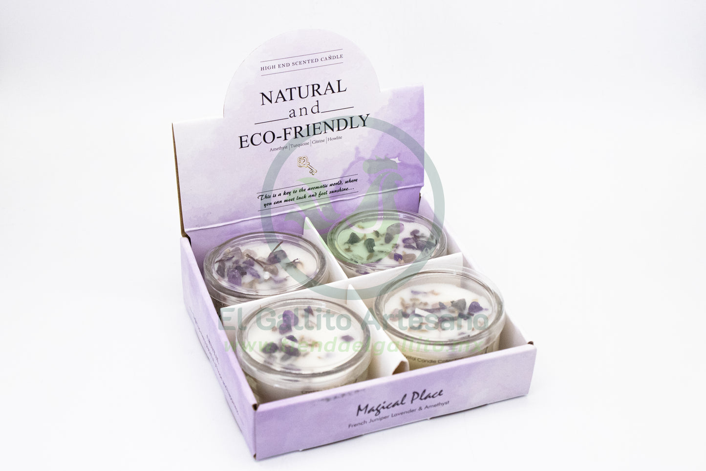 Vela Aromática | Vaso MD1 |  Lavanda y Amatista