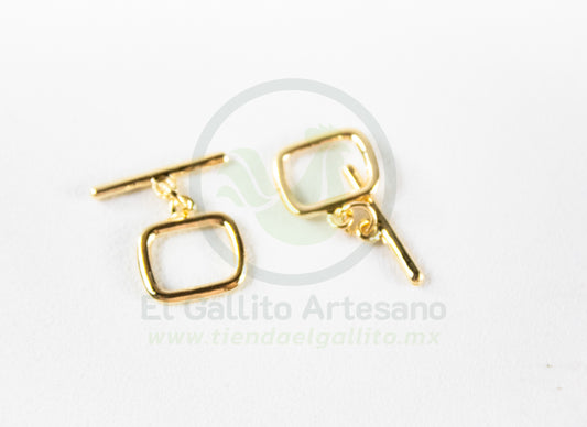 #135 Chapa de Oro - Broche Cuadrado (PIEZA)