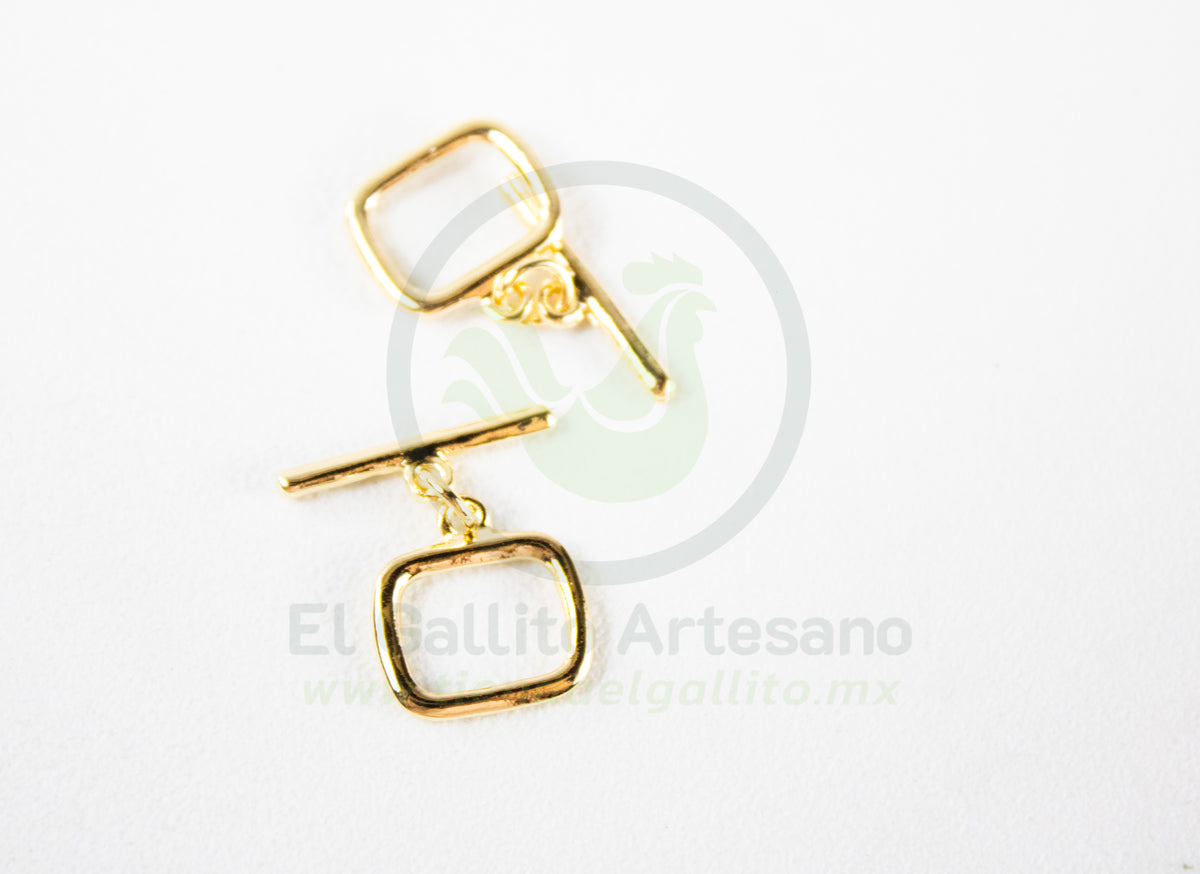 #135 Chapa de Oro - Broche Cuadrado (PIEZA)