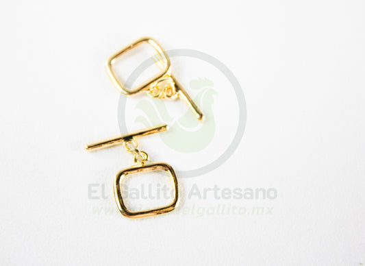 #135 Chapa de Oro - Broche Cuadrado (PIEZA)