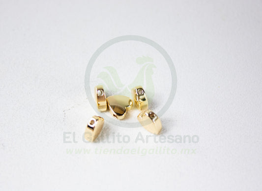 #357 Chapa de Oro - Separador Corazón 8mm (PIEZA)