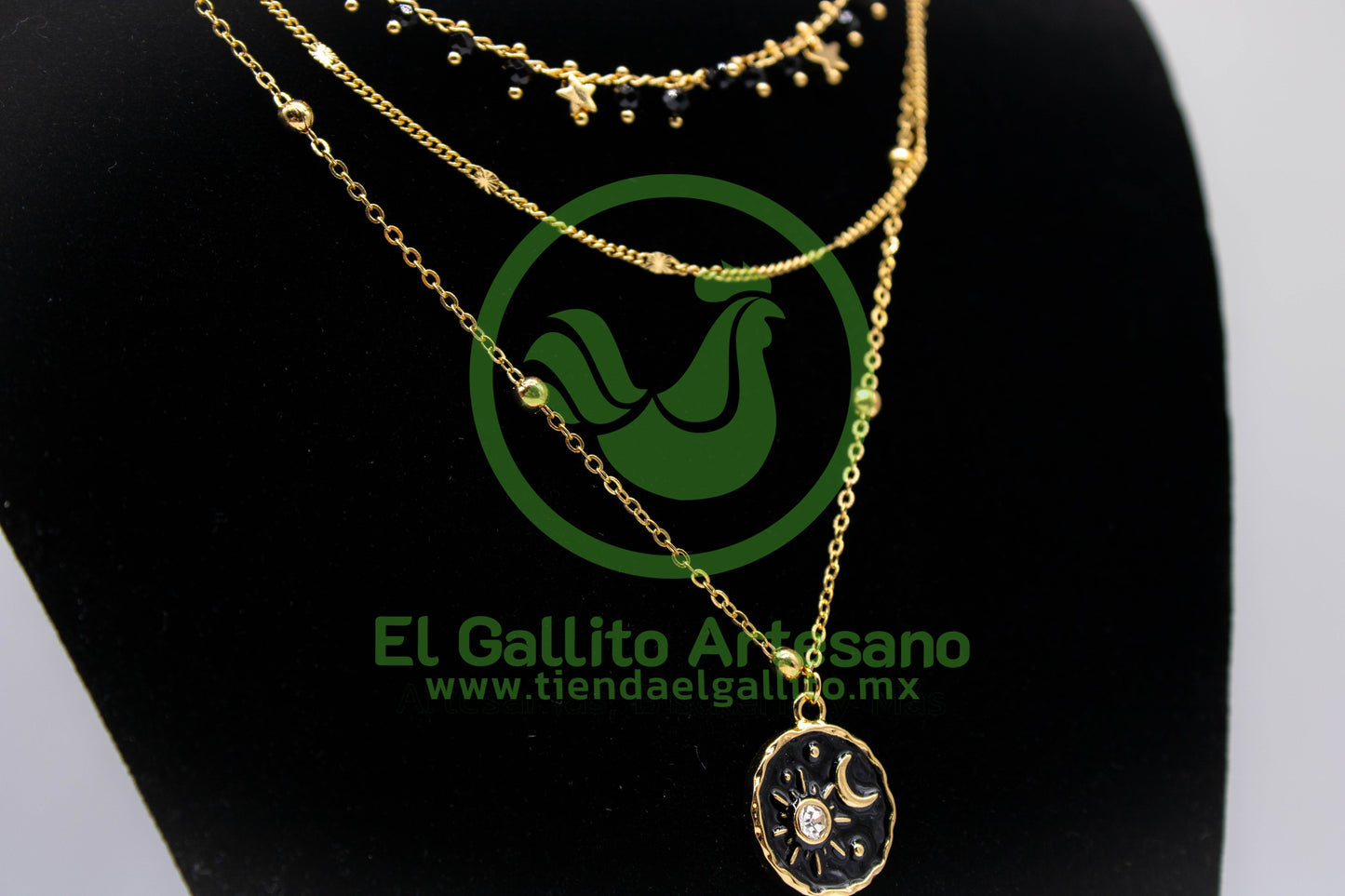 Collar 3H MD06 | Chaquira + Noche Oscura