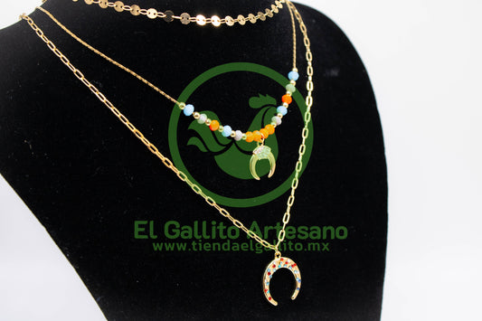 Collar 3H MD07 | Luna Creciente + Dona Cris