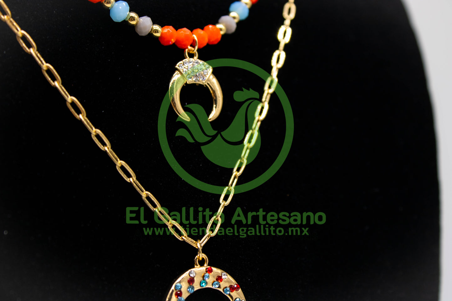 Collar 3H MD07 | Luna Creciente + Dona Cris