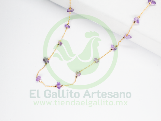 Collar Vivi 24 Piedra Amatista