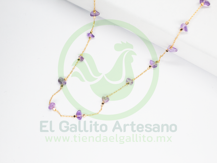 Collar Vivi 24 Piedra Amatista