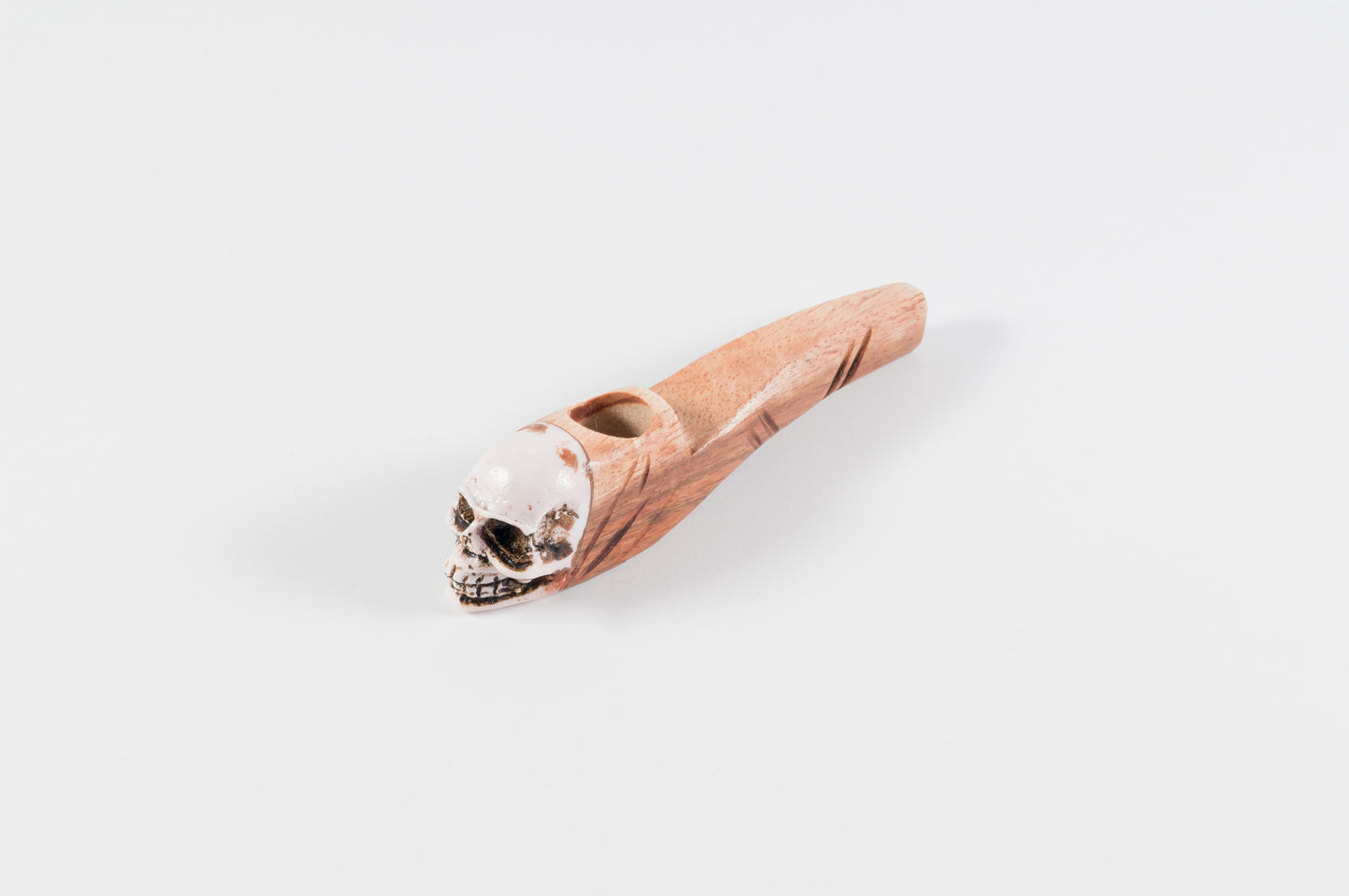 Pipa Cráneo Madera Chica 1 Cara