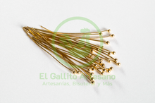 Cargar imagen en el visor de la galería, #313 - #316 Chapa de Oro - Alfiler Cabeza De Bolita
