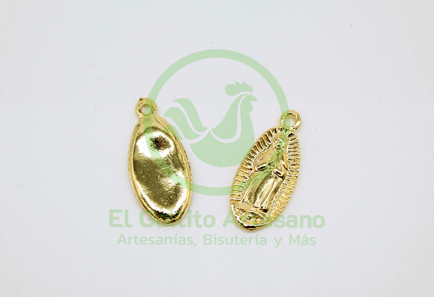 #447 Chapa de Oro - Medalla Óvalo Virgen De Guadalupe (PIEZA)