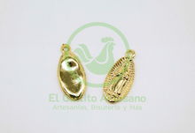 Cargar imagen en el visor de la galería, #447 Chapa de Oro - Medalla Óvalo Virgen De Guadalupe (PIEZA)
