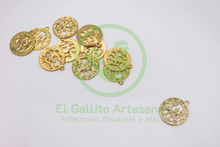 Cargar imagen en el visor de la galería, #532 Chapa de Oro - Dije Géminis - Signo Zodiacal (PIEZA)
