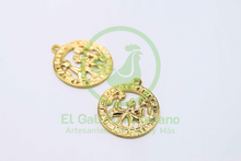 Cargar imagen en el visor de la galería, #532 Chapa de Oro - Dije Géminis - Signo Zodiacal (PIEZA)
