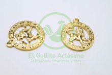 Cargar imagen en el visor de la galería, #533 Chapa de Oro - Dije Leo - Signo Zodiacal (PIEZA)
