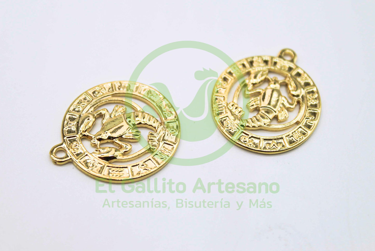 #536 Chapa de Oro - Dije Escorpio - Signo Zodiacal (PIEZA)