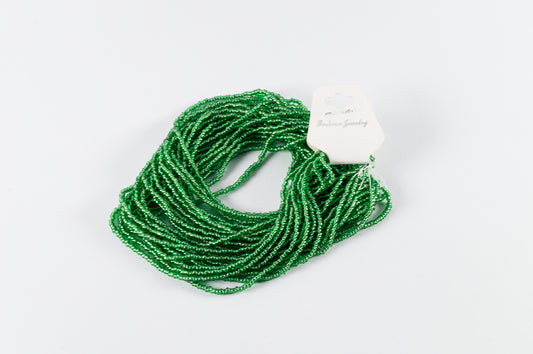 Chaquira Calibrada Verde Plata