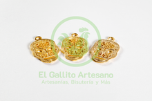 Cargar imagen en el visor de la galería, #647 Chapa de Oro - Calavera Detallada Dije Jumbo (PIEZA)
