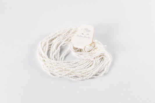 Chaquira Calibrada Blanco Perla