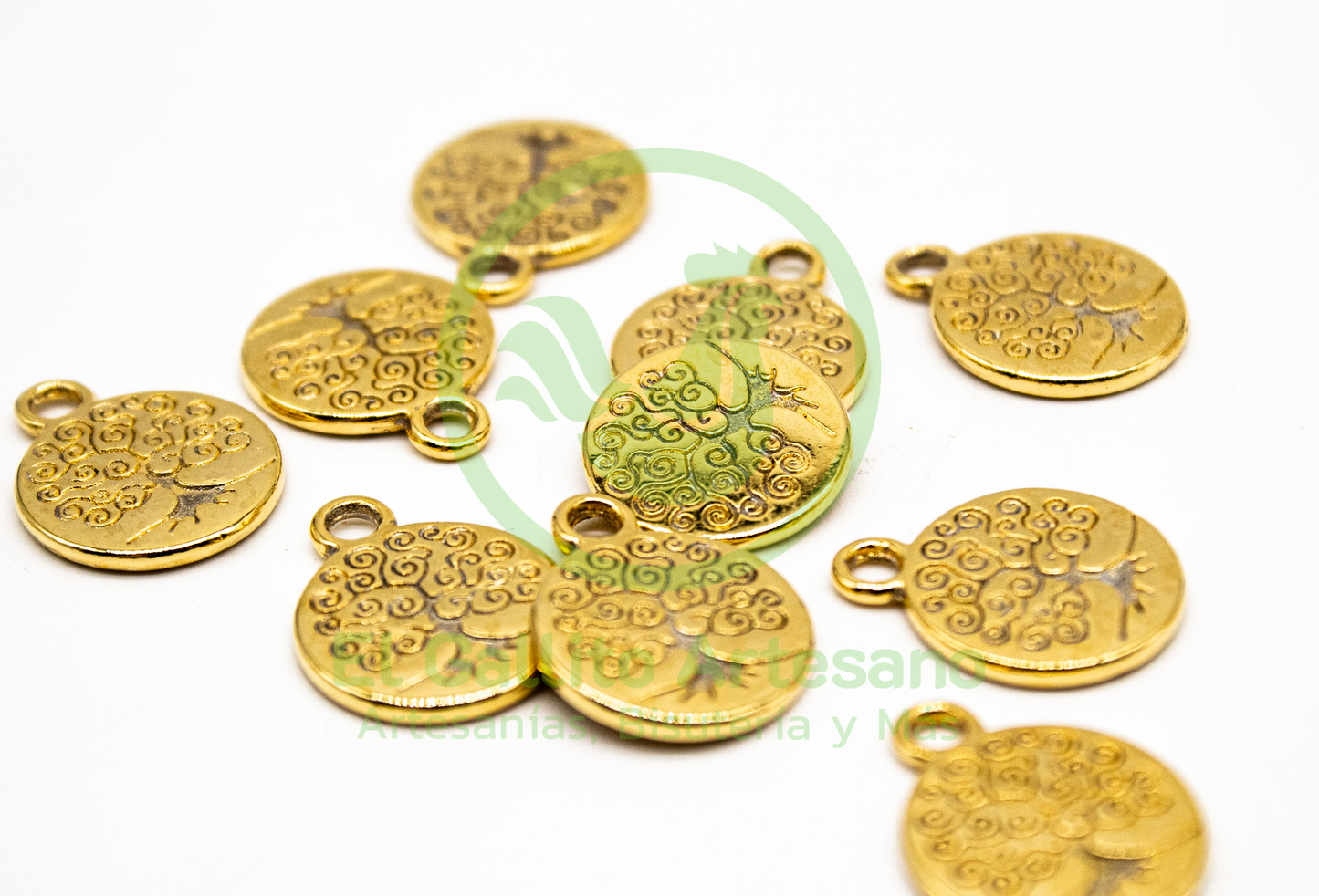 #774 Chapa de Oro - Dije Medalla Árbol de la Vida (PIEZA)