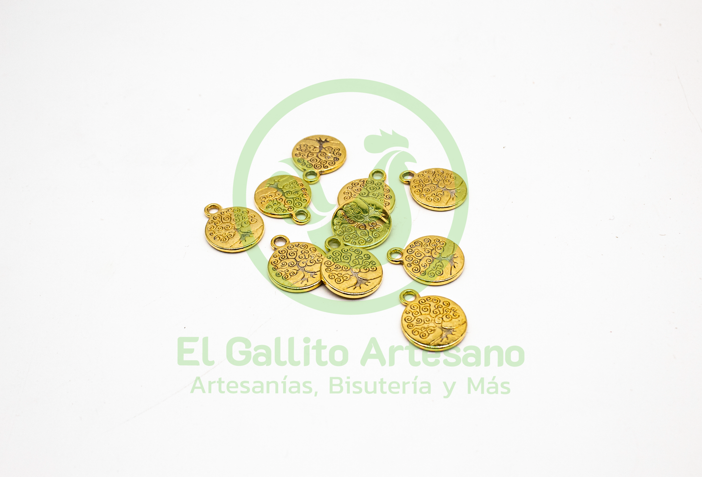 #774 Chapa de Oro - Dije Medalla Árbol de la Vida (PIEZA)