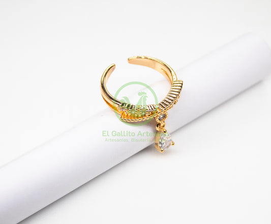 Anillo VIVI Zirconia 17 - Gota Colgante