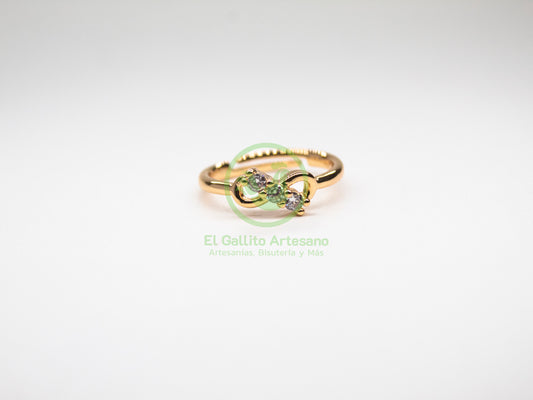 Anillo VIVI Zirconia 18 - Infinito 3 Cristales