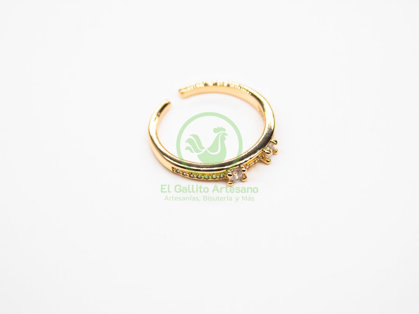 Anillo VIVI Zirconia 08 - 2 Cristales + linea