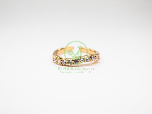 Anillo VIVI Zirconia 09 - Puntos en Ola