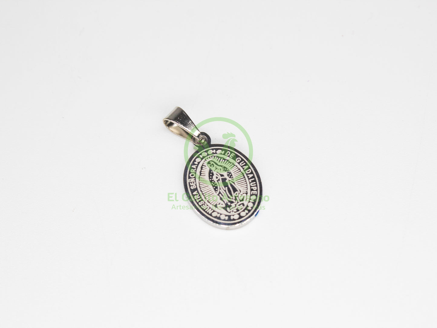 Dije Acero AC-27 Virgen de Guadalupe Ovalada