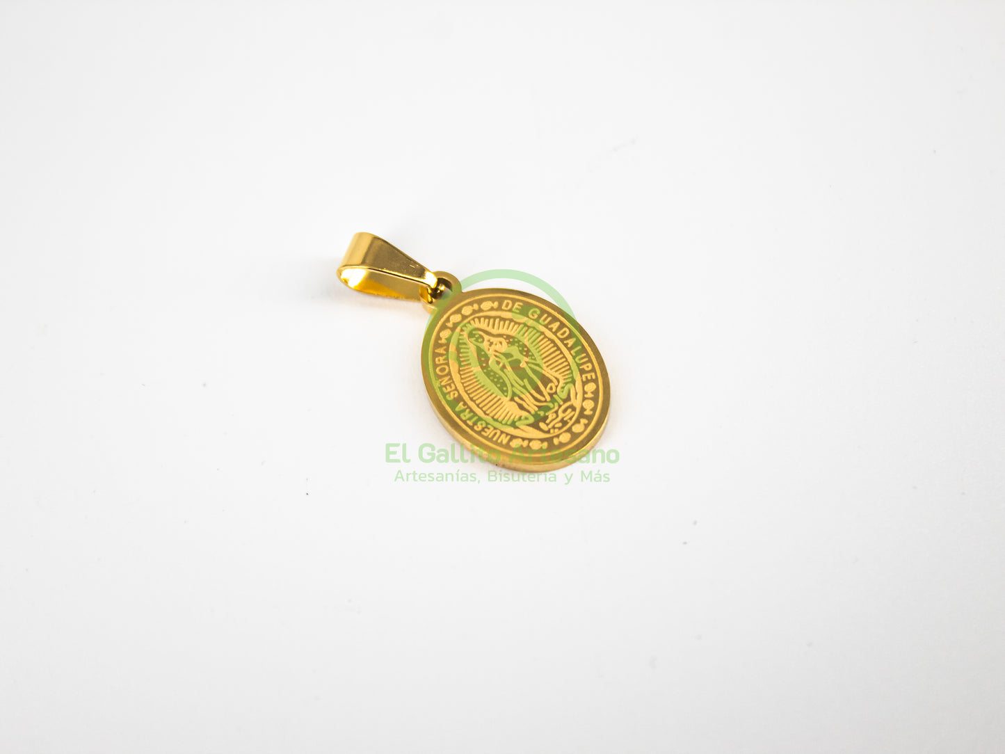 Dije Acero AC-27 Virgen de Guadalupe Ovalada