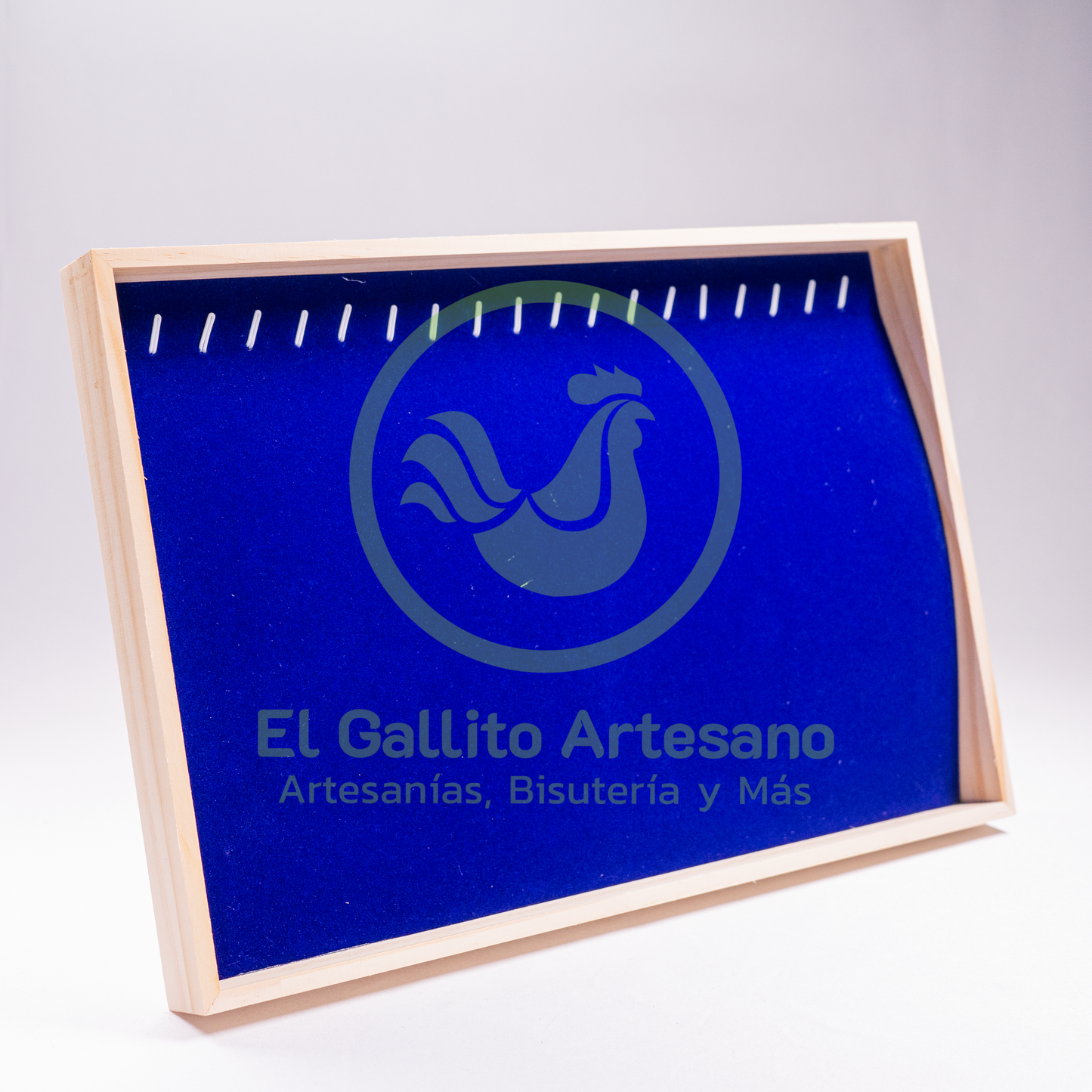 Exhibidor Pulseras Terciopelo Con Base Madera 35X25cm | Colores