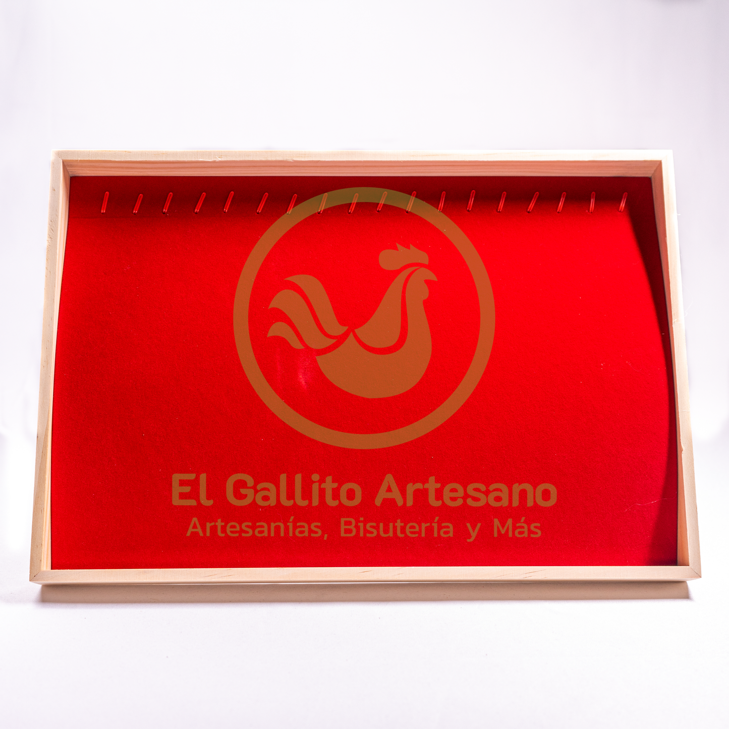 Exhibidor Pulseras Terciopelo Con Base Madera 35X25cm | Colores