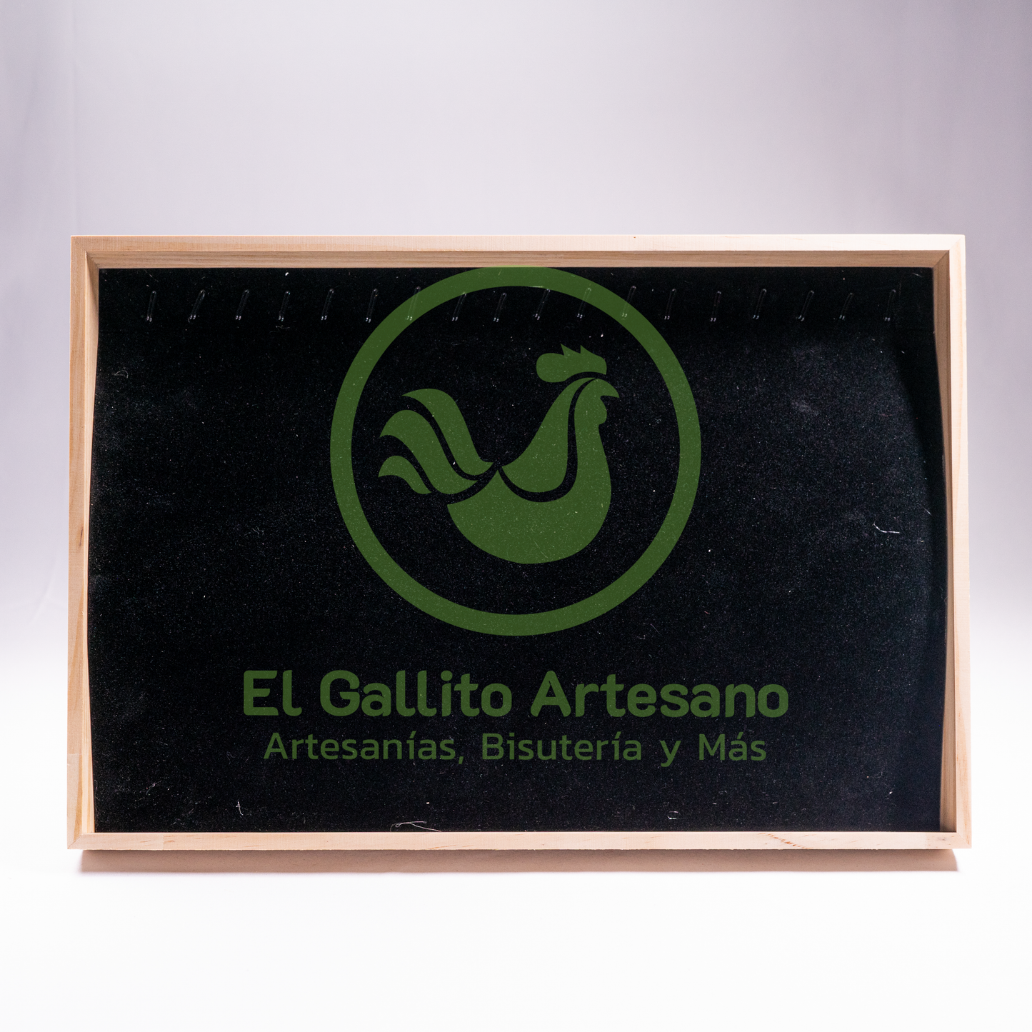 Exhibidor Pulseras Terciopelo Con Base Madera 35X25cm | Colores