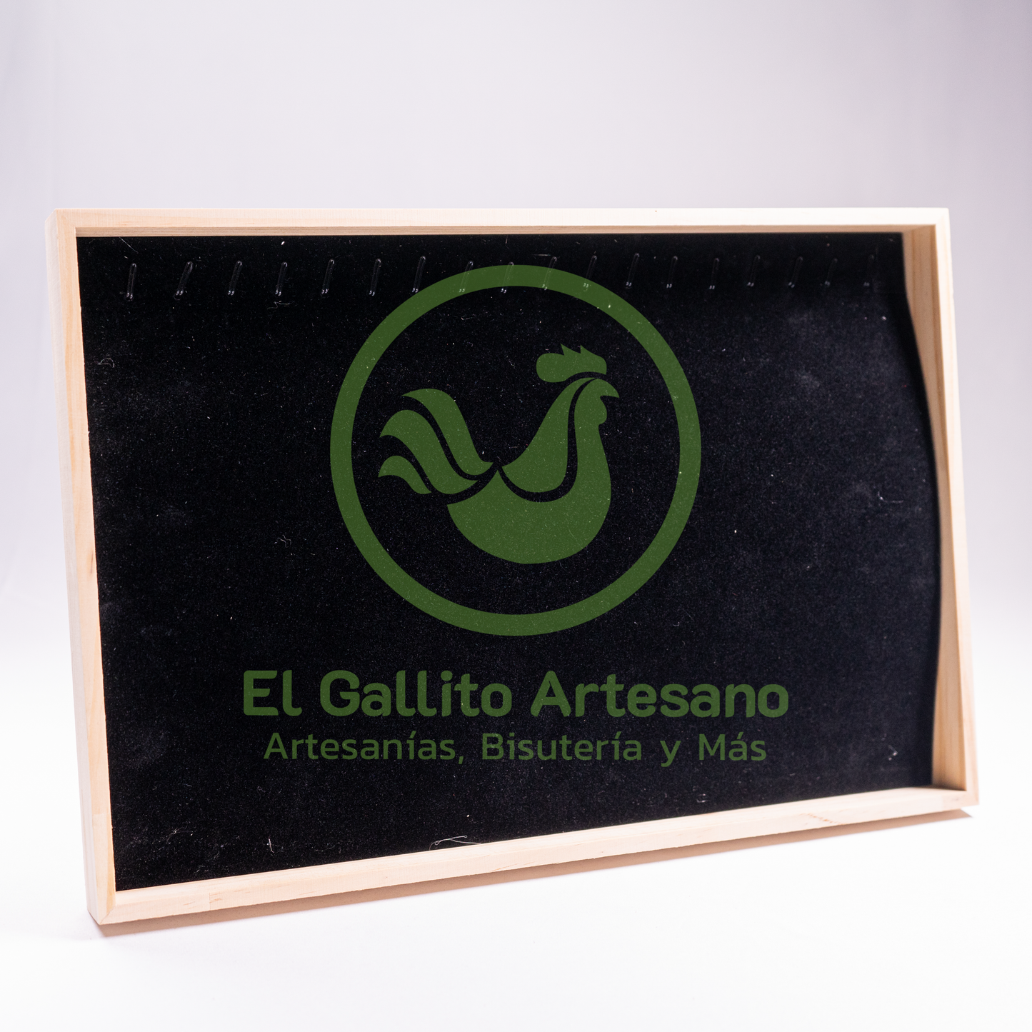 Exhibidor Pulseras Terciopelo Con Base Madera 35X25cm | Colores