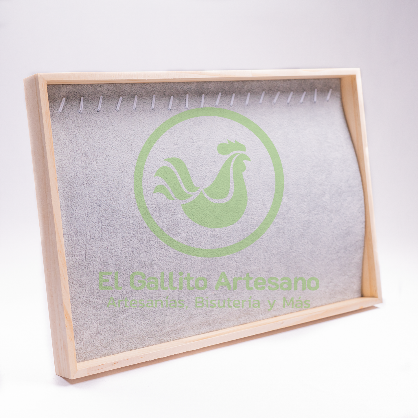 Exhibidor Pulseras Terciopelo Con Base Madera 35X25cm | Colores