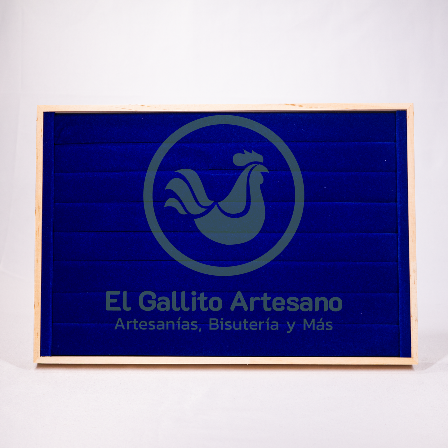 Exhibidor Anillo Piel Base Madera 35X24cm | Colores