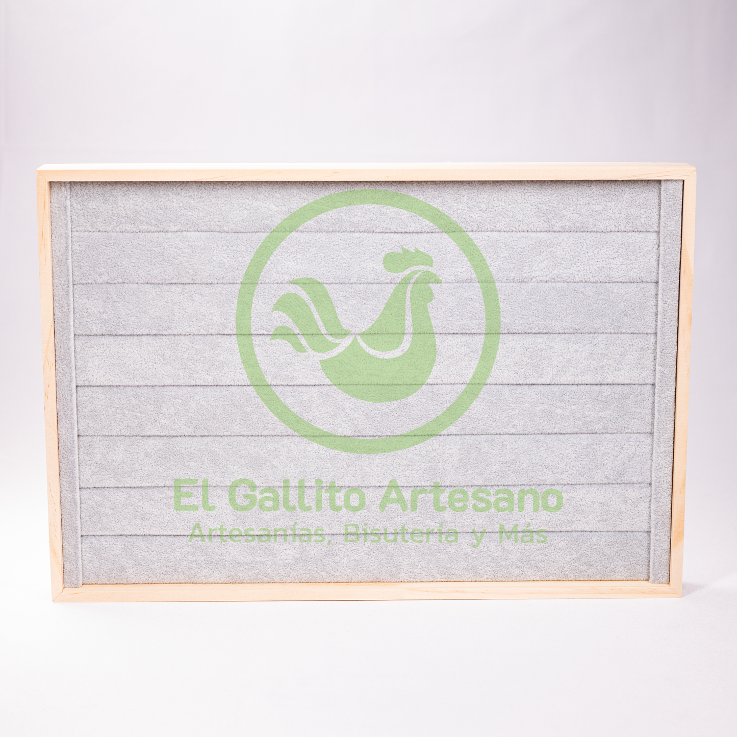 Exhibidor Anillo Piel Base Madera 35X24cm | Colores
