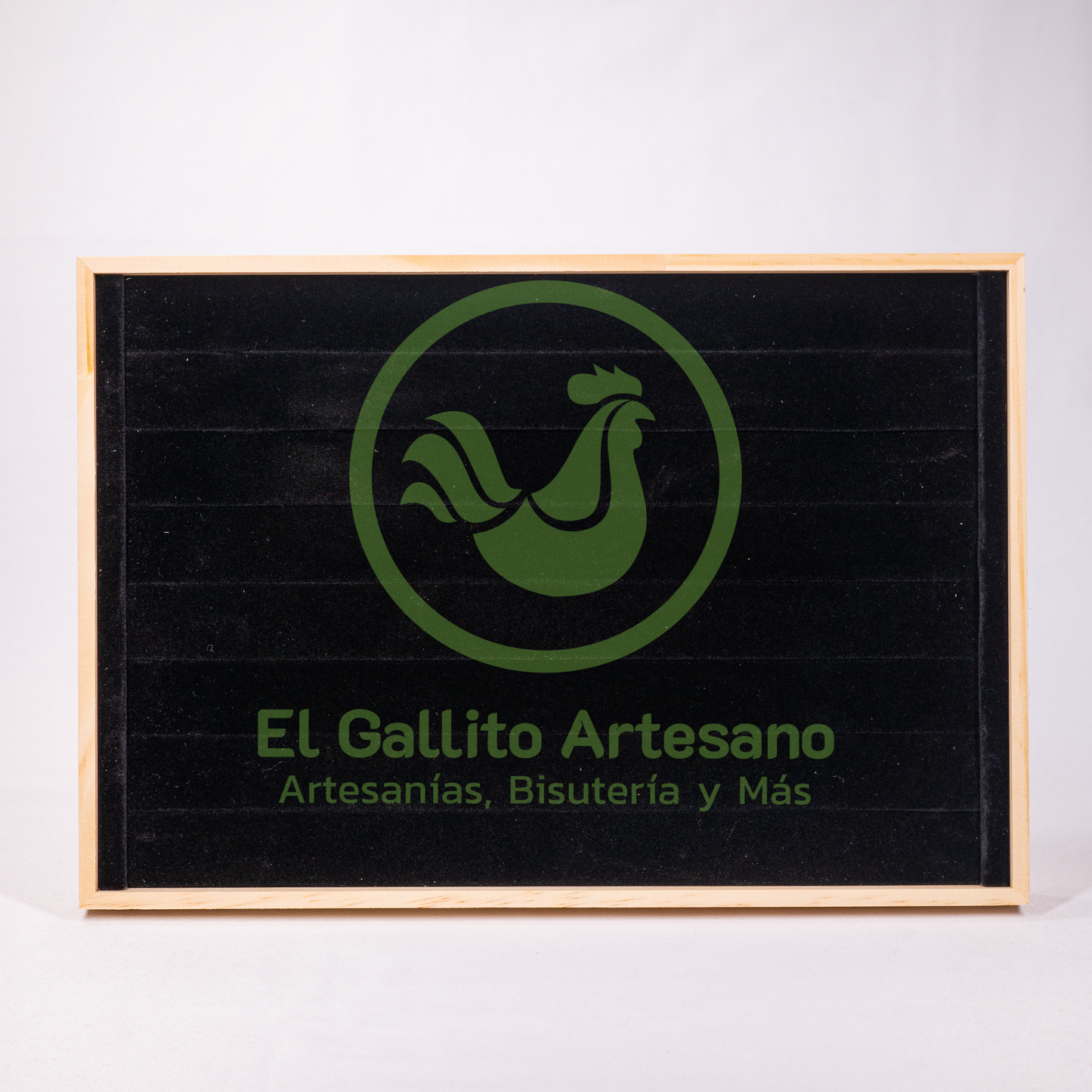 Exhibidor Anillo Piel Base Madera 35X24cm | Colores