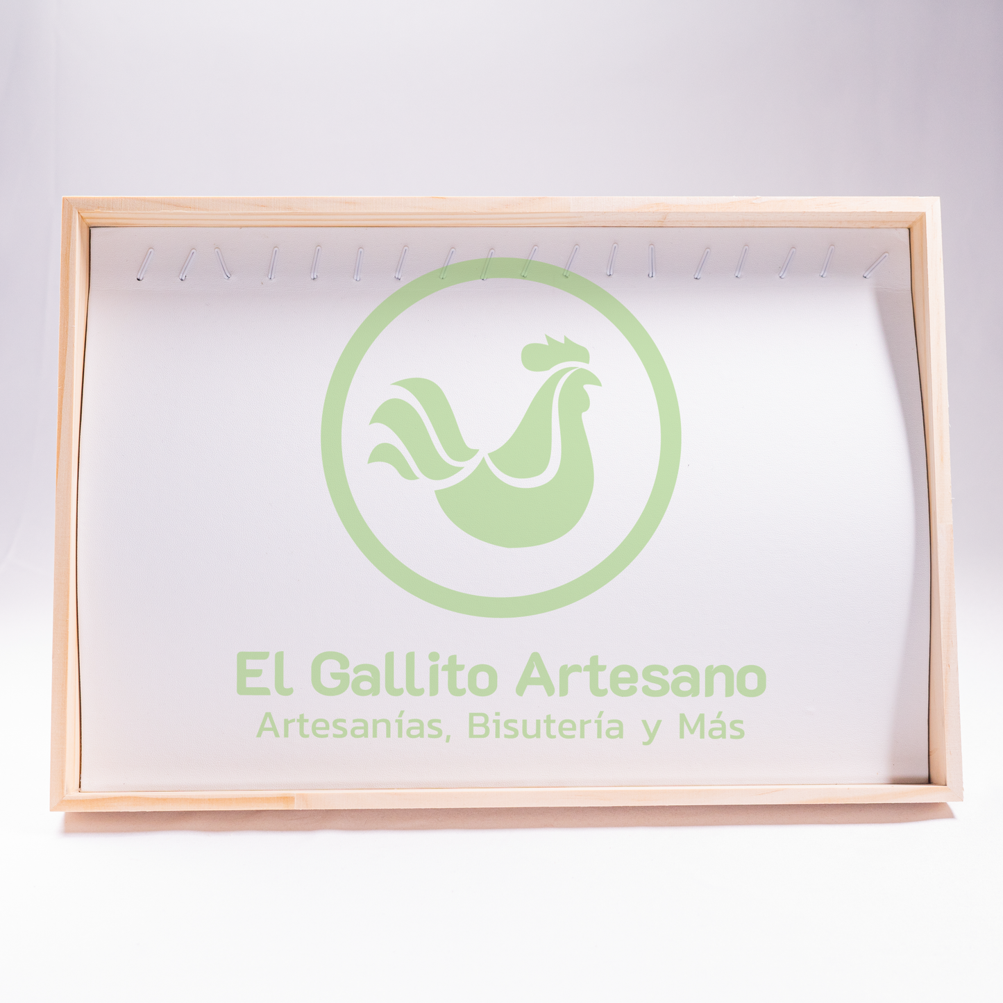 Exhibidor #101 Pulseras Piel Con Base Madera 35X25cm