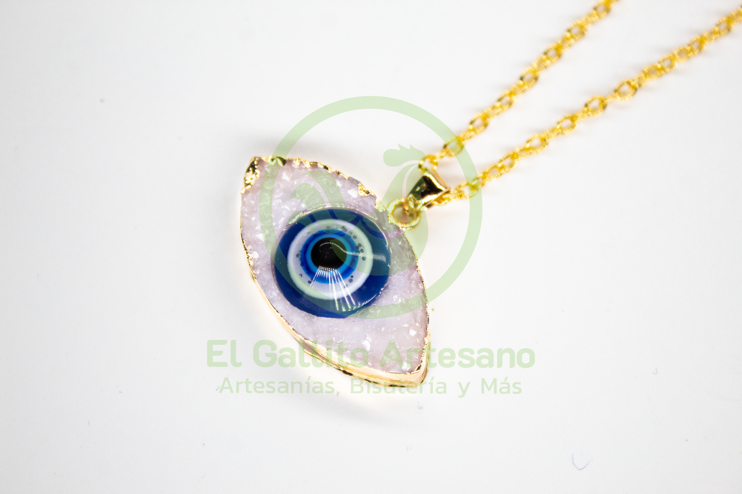 Collar Chapa Dije Ojo