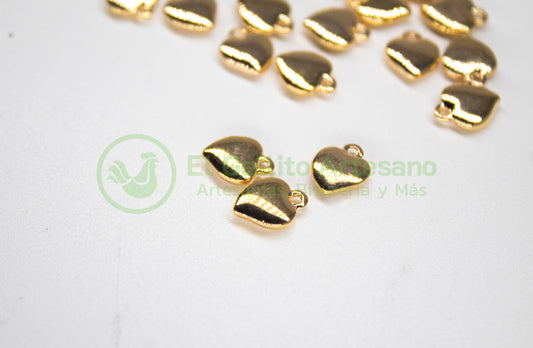 #555 Chapa de Oro - Dije Corazón Pequeño (PIEZA)